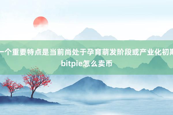 一个重要特点是当前尚处于孕育萌发阶段或产业化初期bitpie怎么卖币