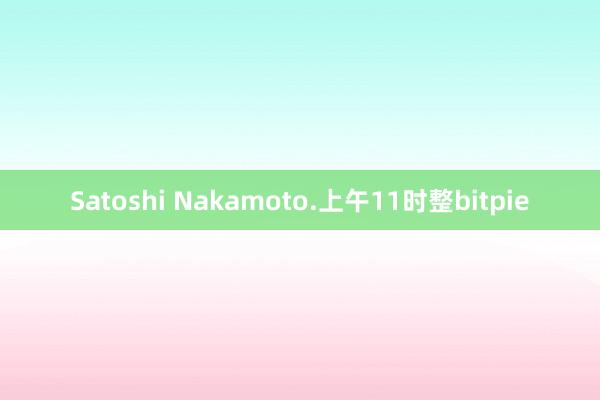 Satoshi Nakamoto.上午11时整bitpie