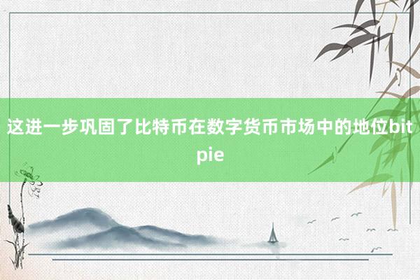 这进一步巩固了比特币在数字货币市场中的地位bitpie