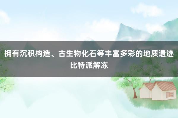 拥有沉积构造、古生物化石等丰富多彩的地质遗迹比特派解冻