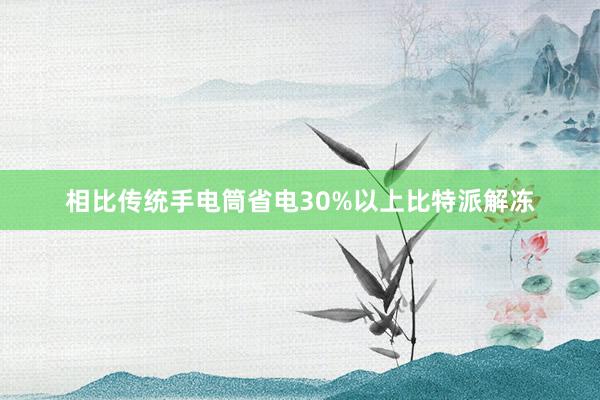 相比传统手电筒省电30%以上比特派解冻