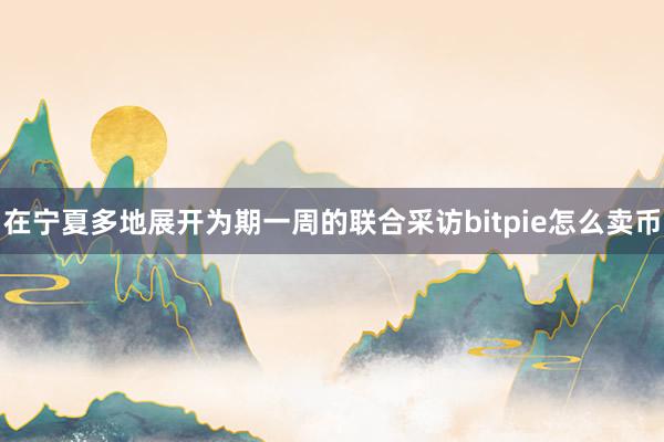 在宁夏多地展开为期一周的联合采访bitpie怎么卖币