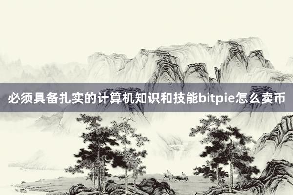 必须具备扎实的计算机知识和技能bitpie怎么卖币