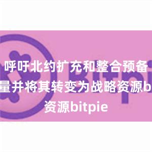 呼吁北约扩充和整合预备役力量并将其转变为战略资源bitpie