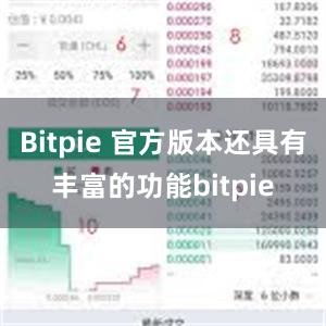 Bitpie 官方版本还具有丰富的功能bitpie